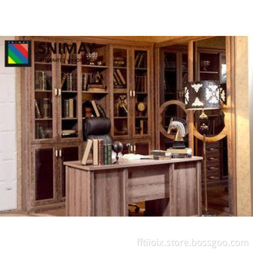Customised Brown Large Vintage Bookcases / Wooden Bookshelv